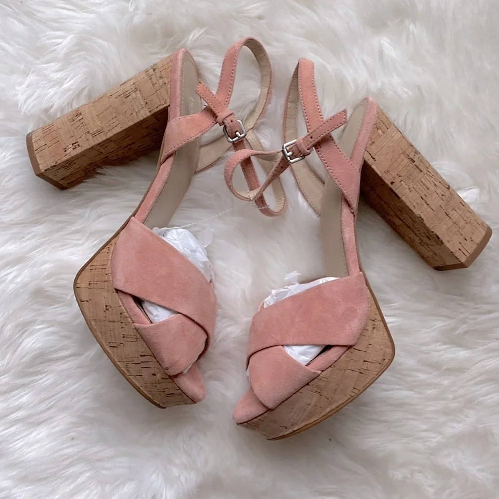 Botkier NY Plateau Suede Slingback Sandals - Picture 7 of 12